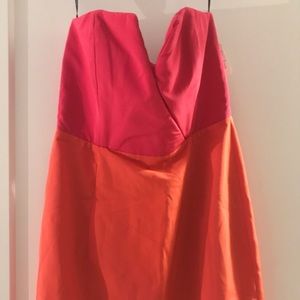 Naven Bombshell Two-tone Dress Pop Pink Orange